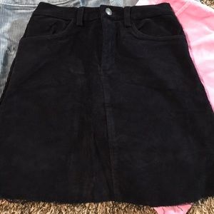 Brandy Melville Navy Corduroy Skirt
